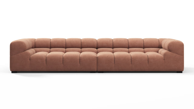 Tufty - Tufty Sectional, Extra Large Sofa, Mocha Mousse Vegan Suede