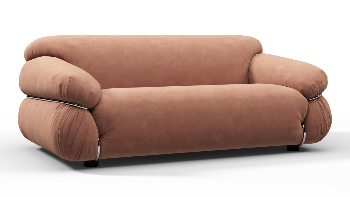 Sesann - Sesann Two Seater Sofa, Mocha Mousse Vegan Suede