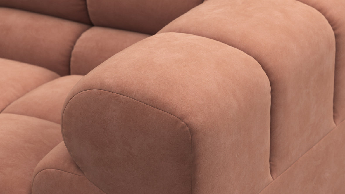 Tufty - Tufty Module, Extra Large Right Corner, Mocha Mousse Vegan Suede