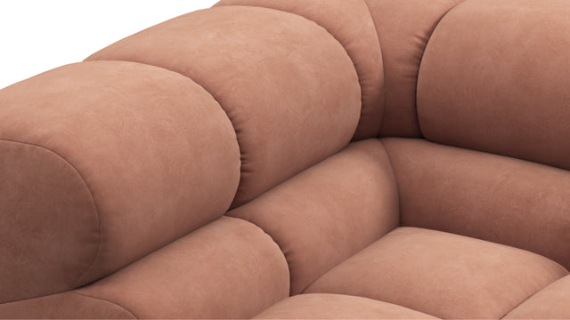 Tufty - Tufty Module, Left Corner Half, Mocha Mousse Vegan Suede