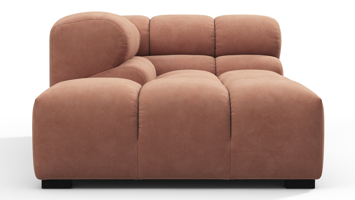 Tufty - Tufty Module, Left Corner Half, Mocha Mousse Vegan Suede