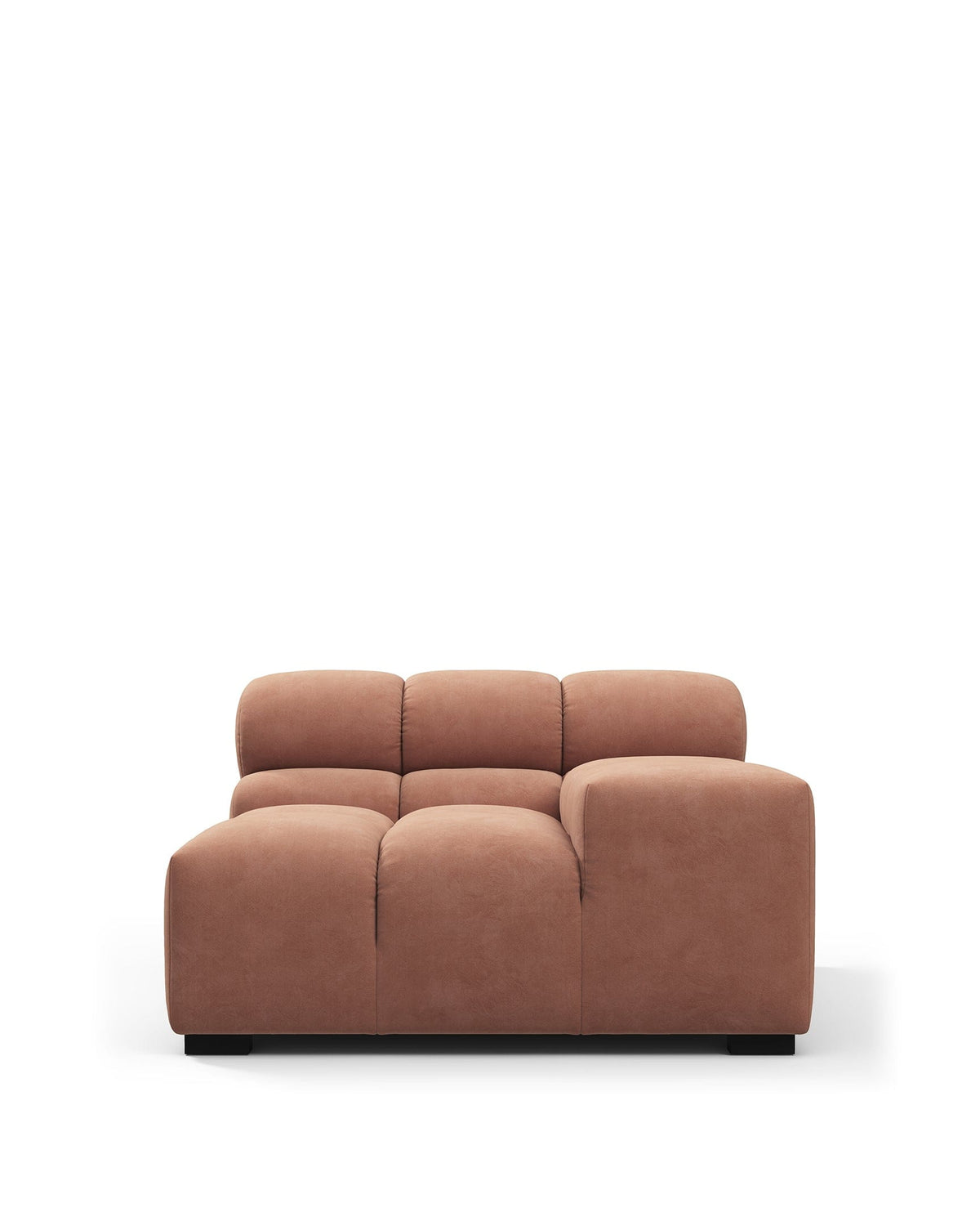 Tufty Module, Right Arm, Mocha Mousse Vegan Suede – Interior Icons