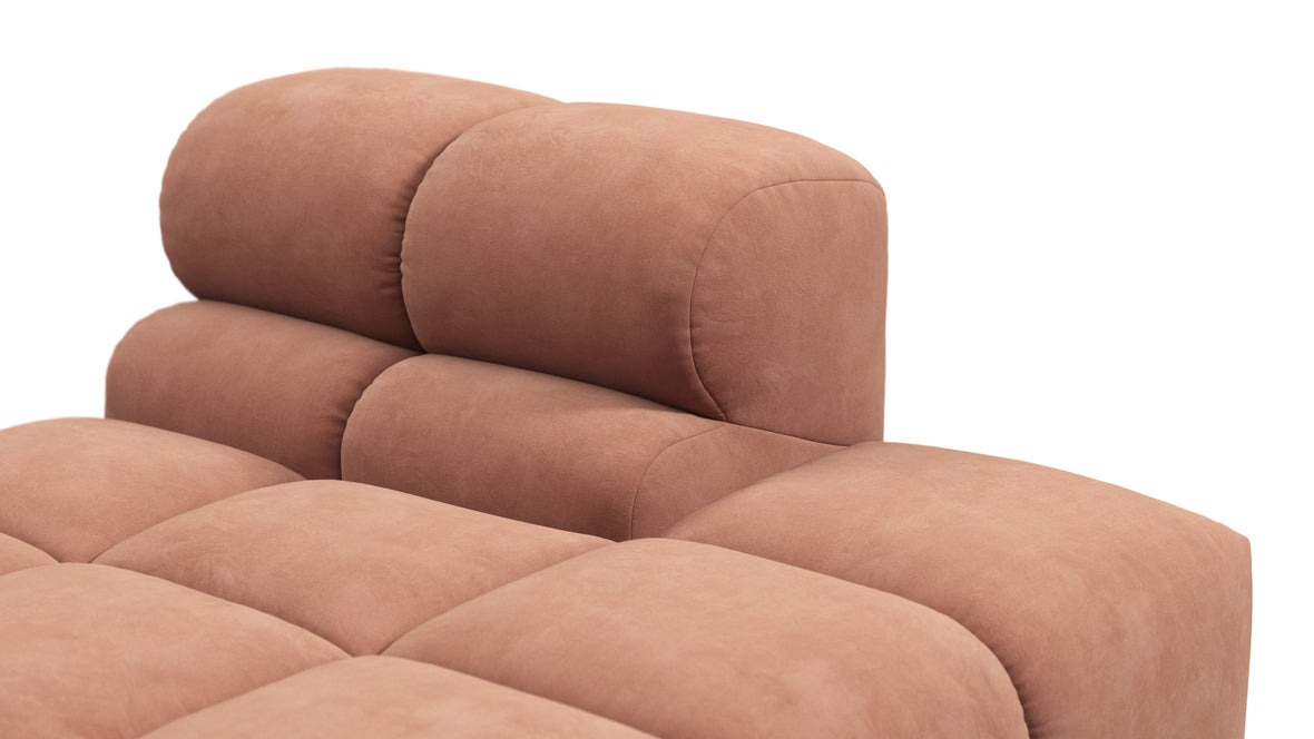 Tufty - Tufty Module, Right Chaise, Armless, Mocha Mousse Vegan Suede
