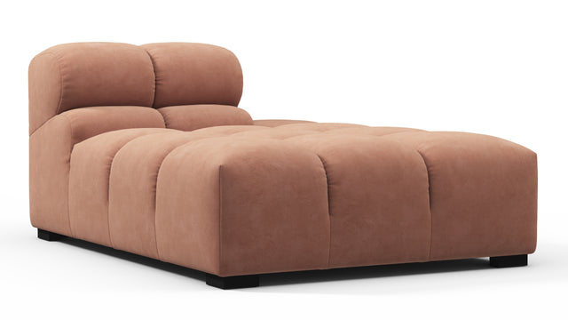 Tufty - Tufty Module, Right Chaise, Armless, Mocha Mousse Vegan Suede