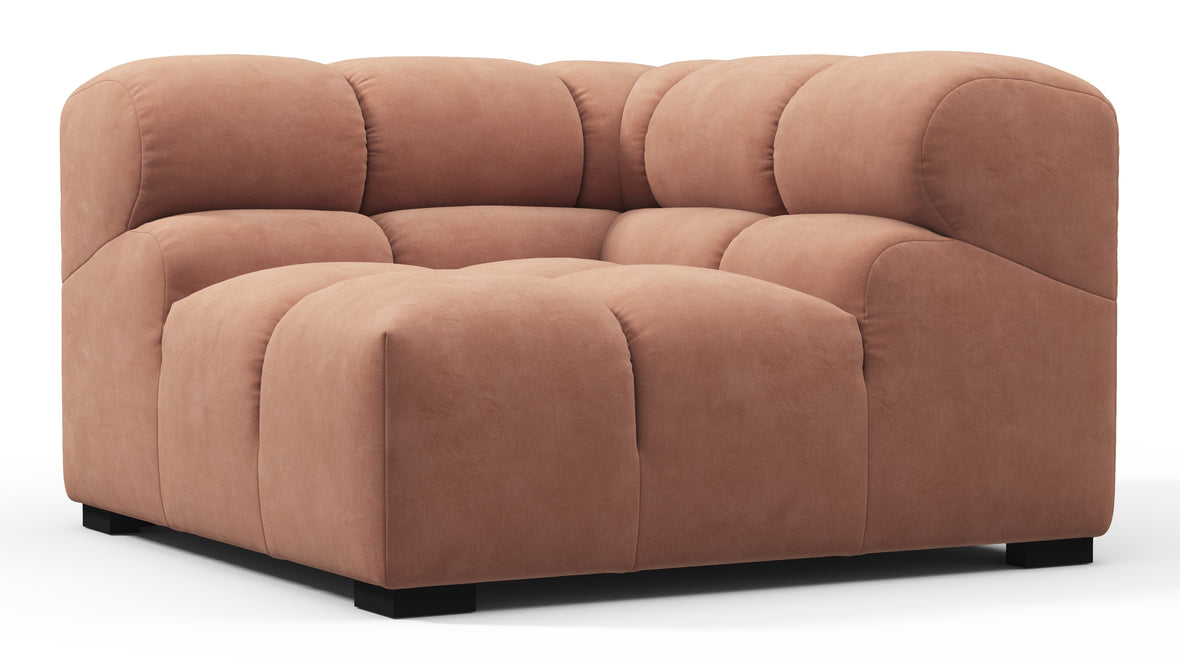 Tufty - Tufty Module, Right Corner, Mocha Mousse Vegan Suede