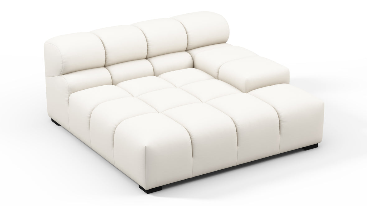 Tufty Outdoor - Tufty Outdoor Module, Deep Large Right Arm, Soft White Performance Weave