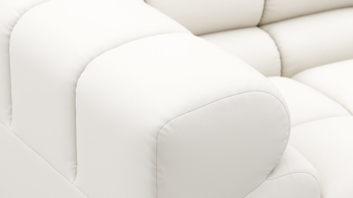 Tufty Outdoor - Tufty Outdoor Module, Extra Large Left Corner, Soft White Performance Weave