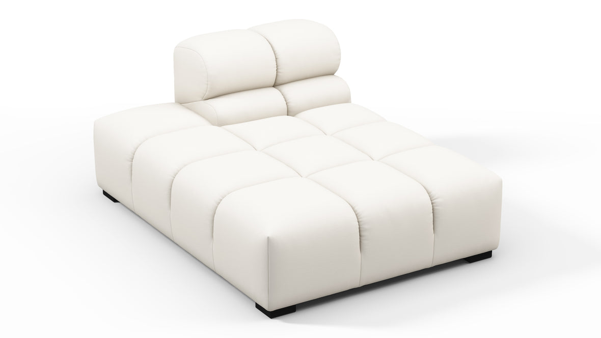 Tufty Outdoor - Tufty Outdoor Module, Left Chaise, Armless, Soft White Performance Weave