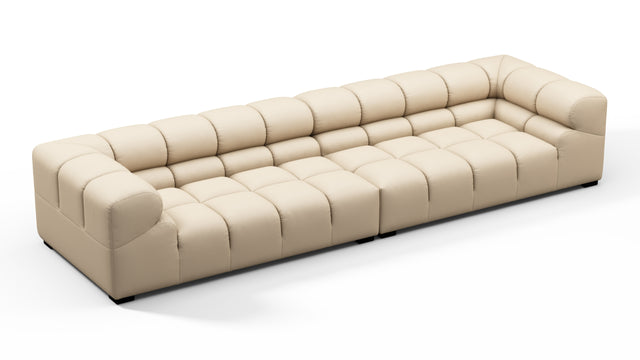 Tufty Outdoor - Tufty Outdoor Sectional, Extra Large Sofa, Latte Performance Weave