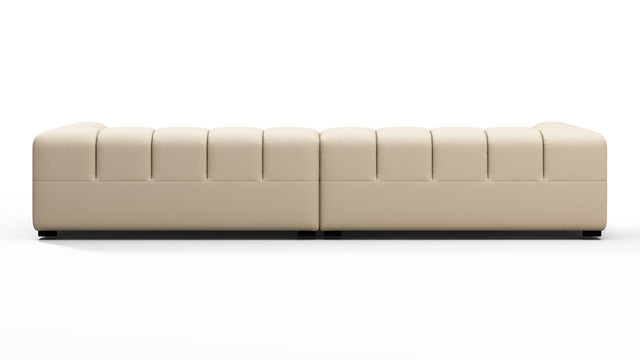 Tufty Outdoor - Tufty Outdoor Sectional, Extra Large Sofa, Latte Performance Weave