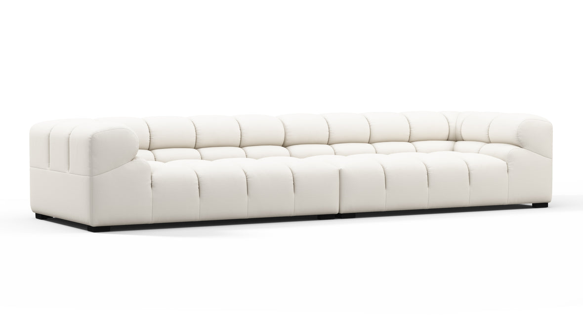 Tufty Outdoor - Tufty Outdoor Sectional, Extra Large Sofa, Soft White Performance Weave