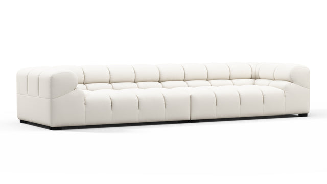 Tufty Outdoor - Tufty Outdoor Sectional, Extra Large Sofa, Soft White Performance Weave