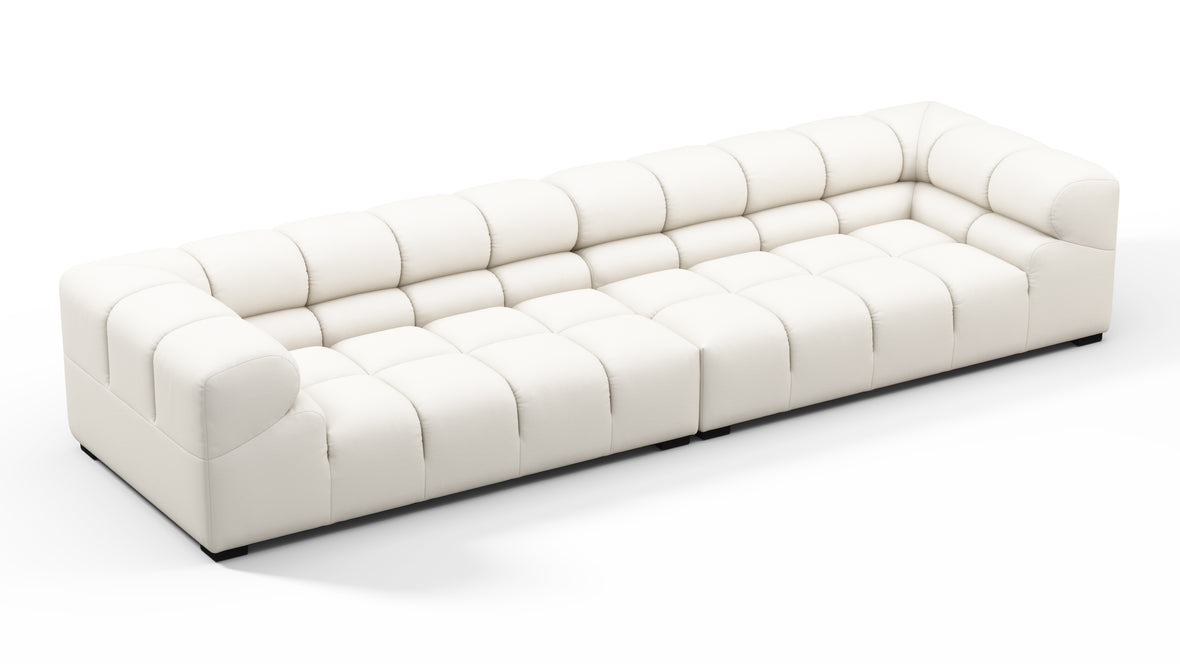 Tufty Outdoor - Tufty Outdoor Sectional, Extra Large Sofa, Soft White Performance Weave
