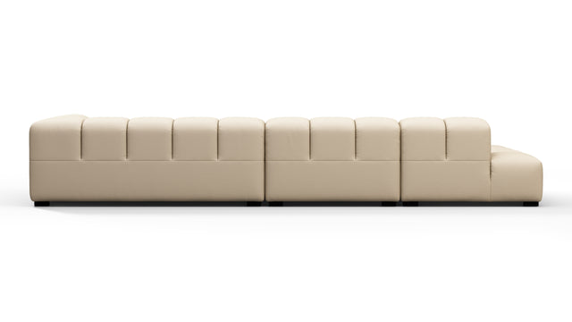 Tufty Outdoor - Tufty Outdoor Sectional, Large, Left Chaise, Latte Performance Weave