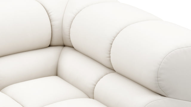 Tufty Outdoor - Tufty Outdoor Sectional, Large, Left Chaise, Soft White Performance Weave