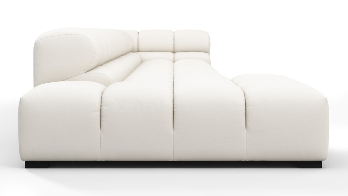 Tufty Outdoor - Tufty Outdoor Sectional, Large, Left Chaise, Soft White Performance Weave