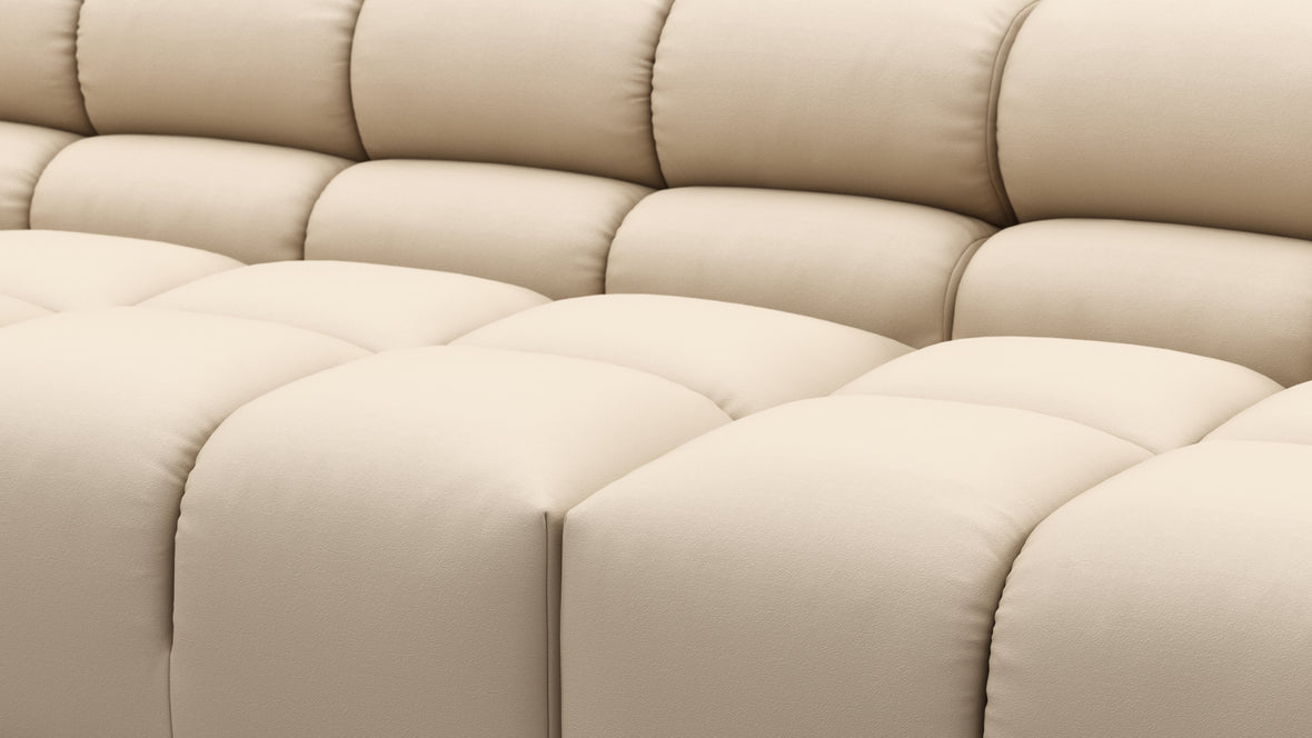 Tufty Outdoor - Tufty Outdoor Sectional, Large, Right Chaise, Latte Performance Weave