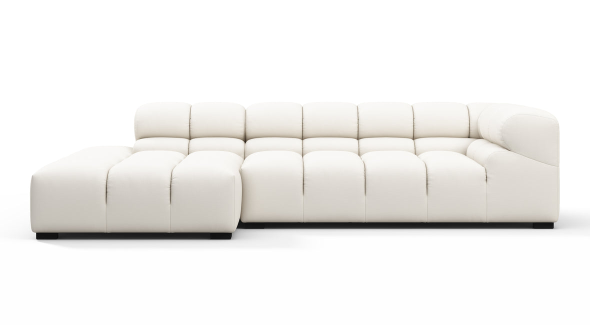 Tufty Outdoor - Tufty Outdoor Sectional, Small L, Left, Soft White Performance Weave