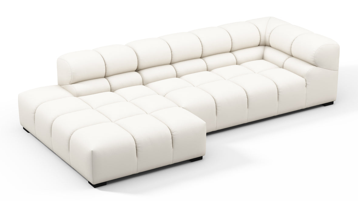 Tufty Outdoor - Tufty Outdoor Sectional, Small L, Left, Soft White Performance Weave