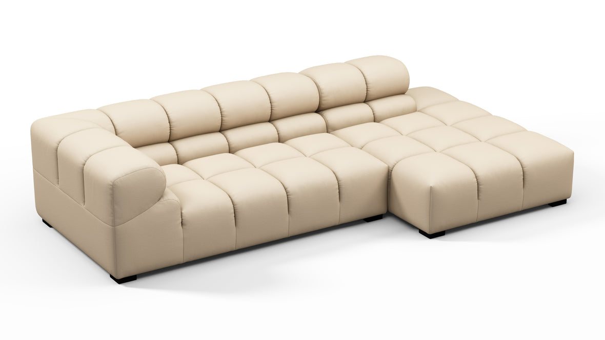Tufty Outdoor - Tufty Outdoor Sectional, Small L, Right, Latte Performance Weave