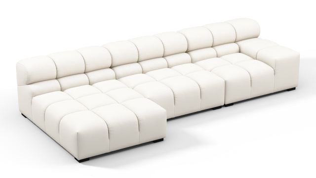 Tufty Outdoor - Tufty Outdoor Sectional, Small, Left Chaise, Soft White Performance Weave