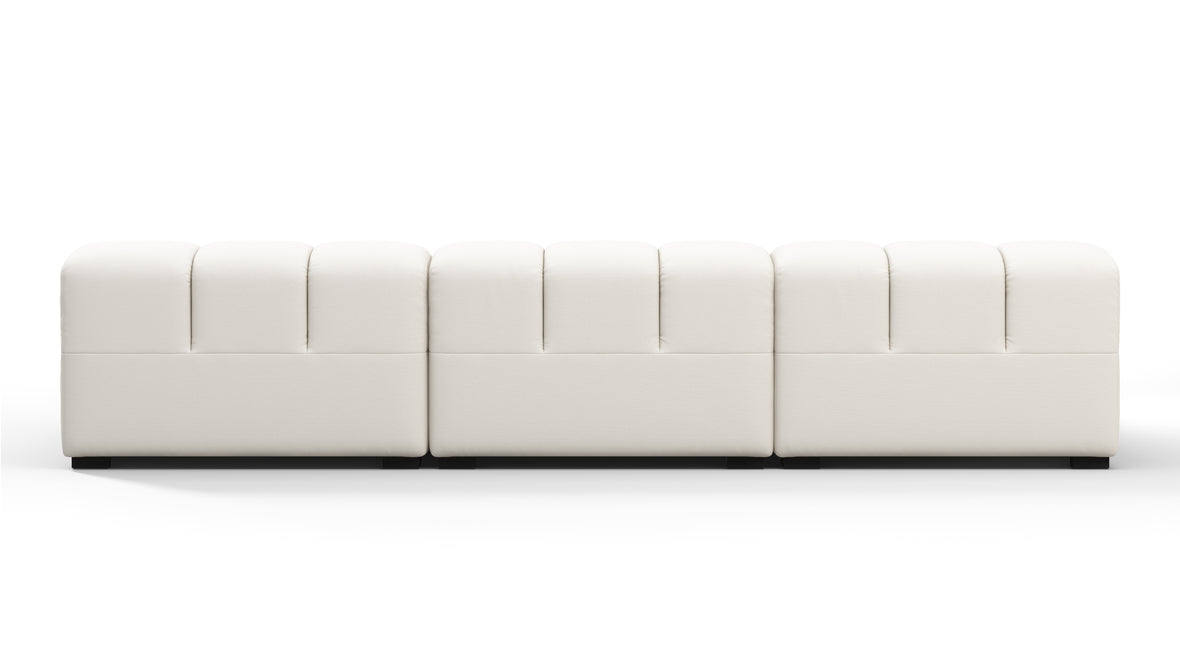 Tufty Outdoor - Tufty Outdoor Sectional, Small, Left Chaise, Soft White Performance Weave