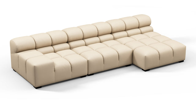Tufty Outdoor - Tufty Outdoor Sectional, Small, Right Chaise, Latte Performance Weave
