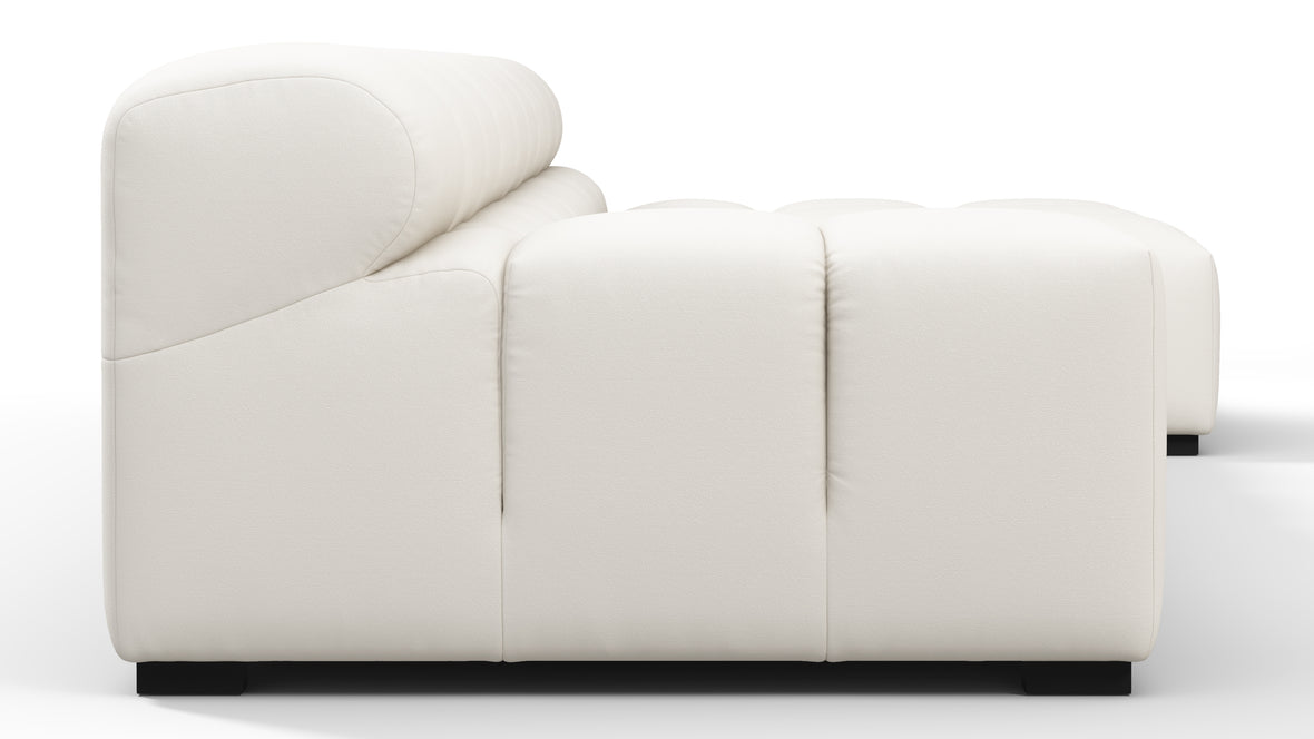 Tufty Outdoor - Tufty Outdoor Sectional, Small, Right Chaise, Soft White Performance Weave