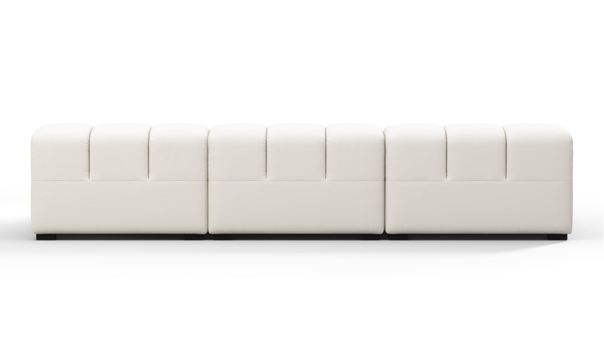 Tufty Outdoor - Tufty Outdoor Sectional, Small, Right Chaise, Soft White Performance Weave