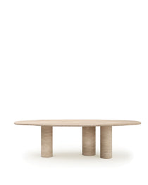 Venti Organic Travertine Dining Table
