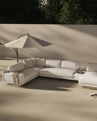Alessio Outdoor Module, Armless Two Seater, Left | FINAL SALE