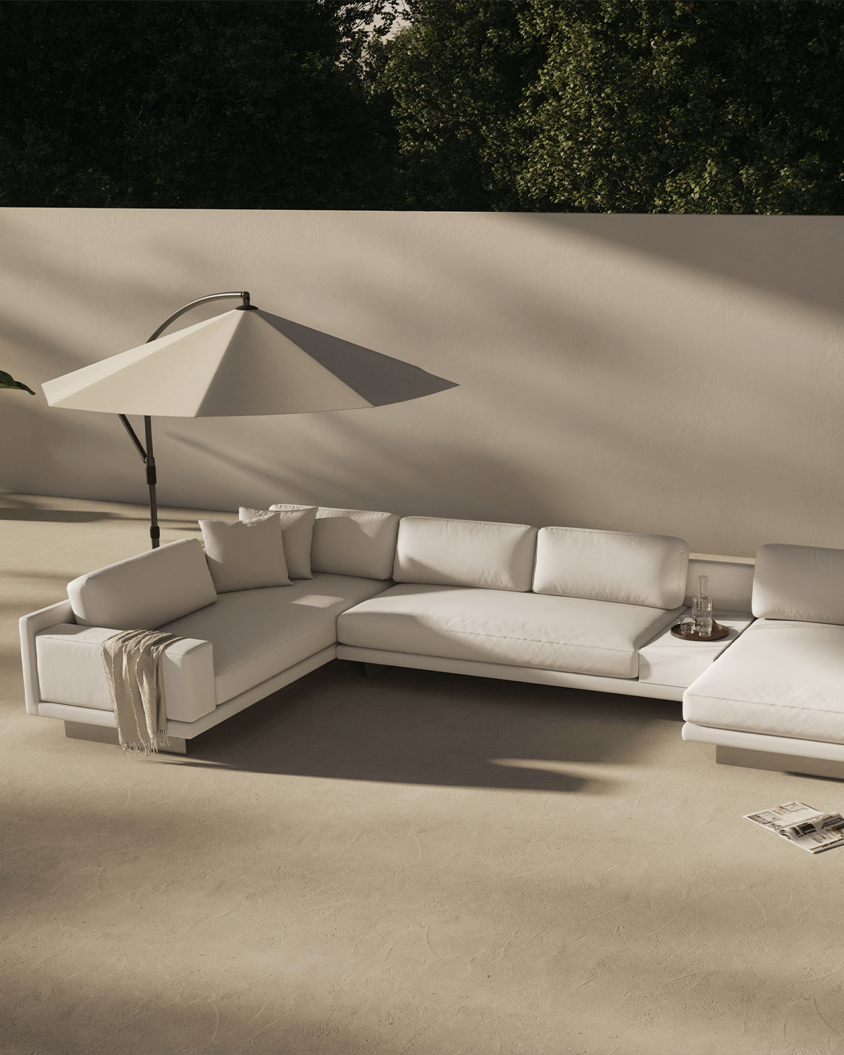 Alessio Outdoor Module, Armless Two Seater, Right, Shell Performance ...