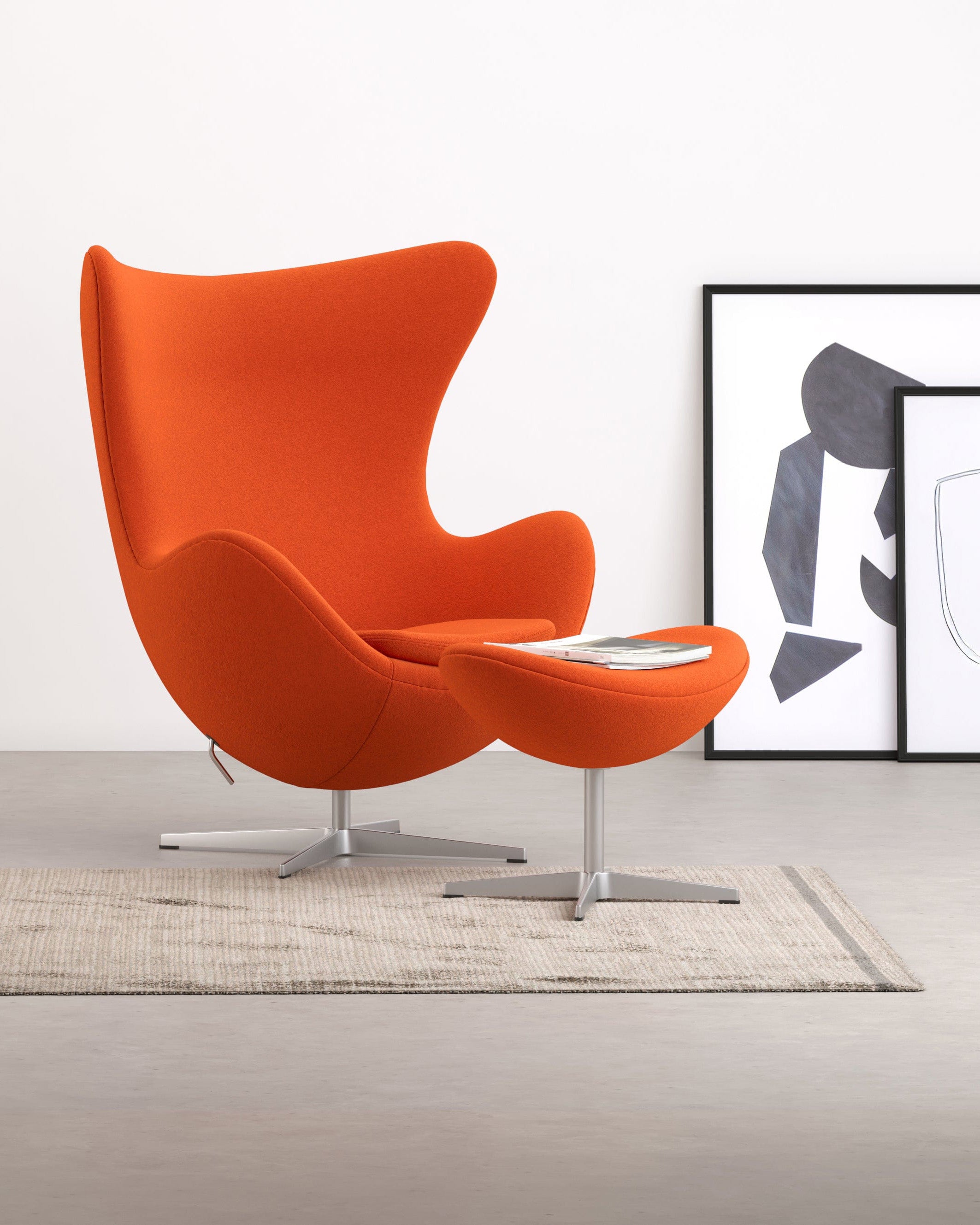 Arne Chair, Burnt Orange Wool – Interior Icons
