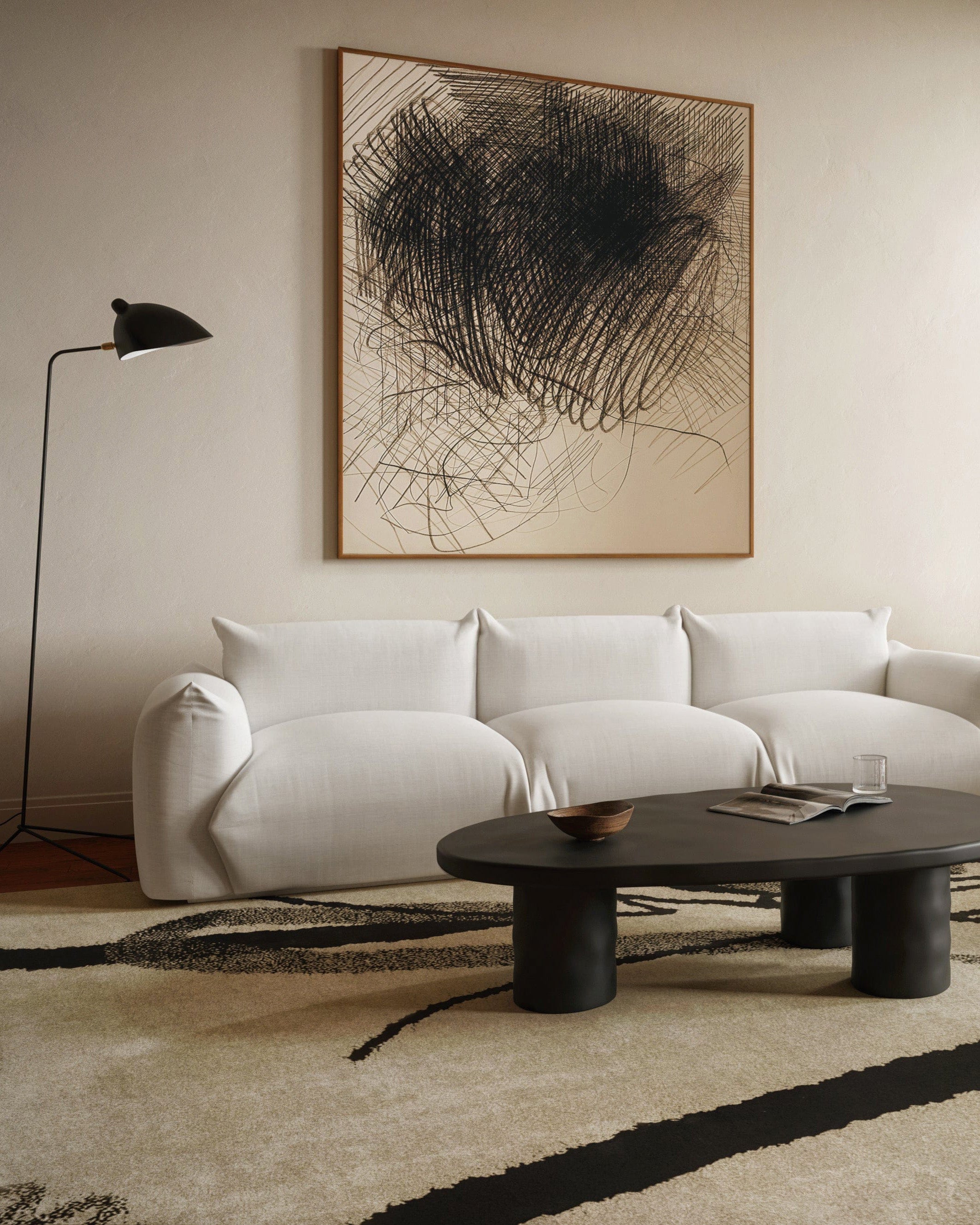 Marenco Three Seater Sofa, Ivory Linen – Interior Icons