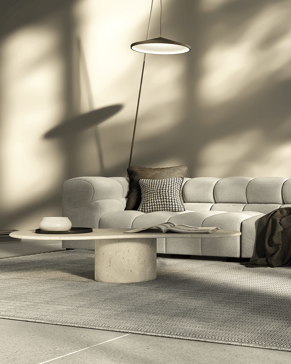 Cloud Coffee Table, Limestone – Interior Icons