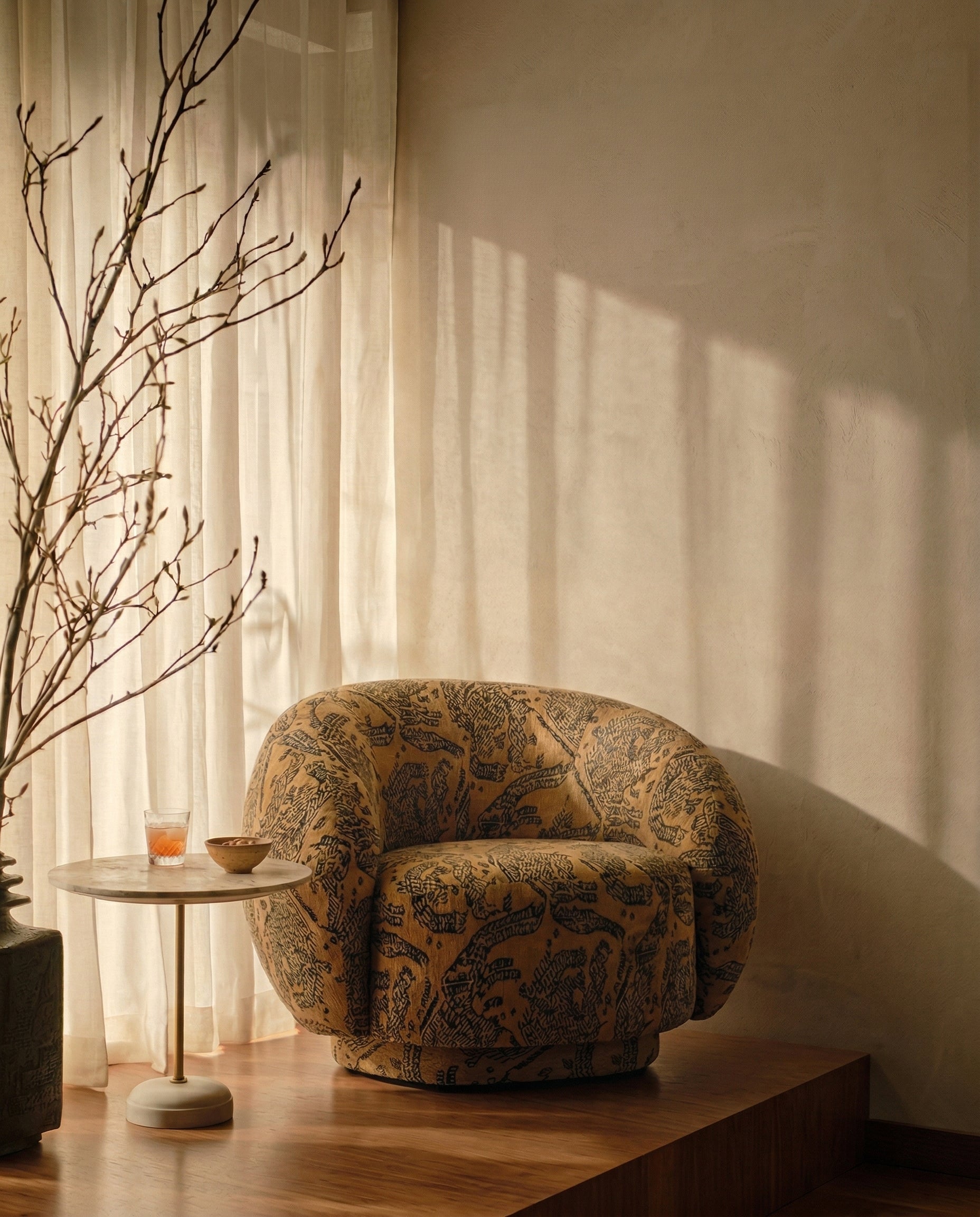 Julep Lounge Chair, Tiger Mountain Chenille – Interior Icons
