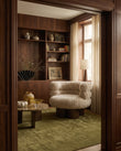 Lounge Chairs Lana Chair, Almond Long Hair Sherpa