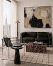 Lounge Chairs Corbusier Armchair, Black Premium Leather