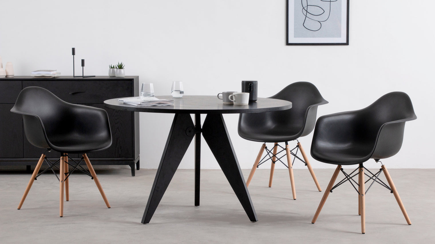 The perfect dining chair|Specifically designed for comfortable dining, the Flynn Armchair is an integral part of our molded chair collection. Arguably one of the most comfortable, ergonomic chairs for daily dining, this customizable seating solution features a wood and steel base and expertly curved shell/seat.
