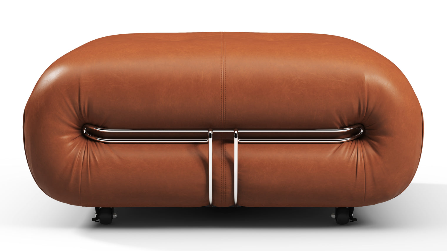 Soriana - Soriana Ottoman, Tan Premium Leather