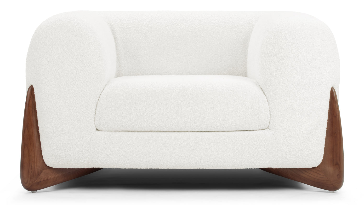 Breton - Breton Lounge Chair, White Boucle