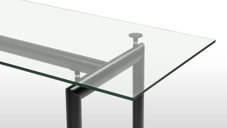 Durable Craftsmanship | Built to last, this table features a robust tubular steel frame paired a high-quality tempered glass tabletop. This durability ensures that your table will serve as a lasting investment.
