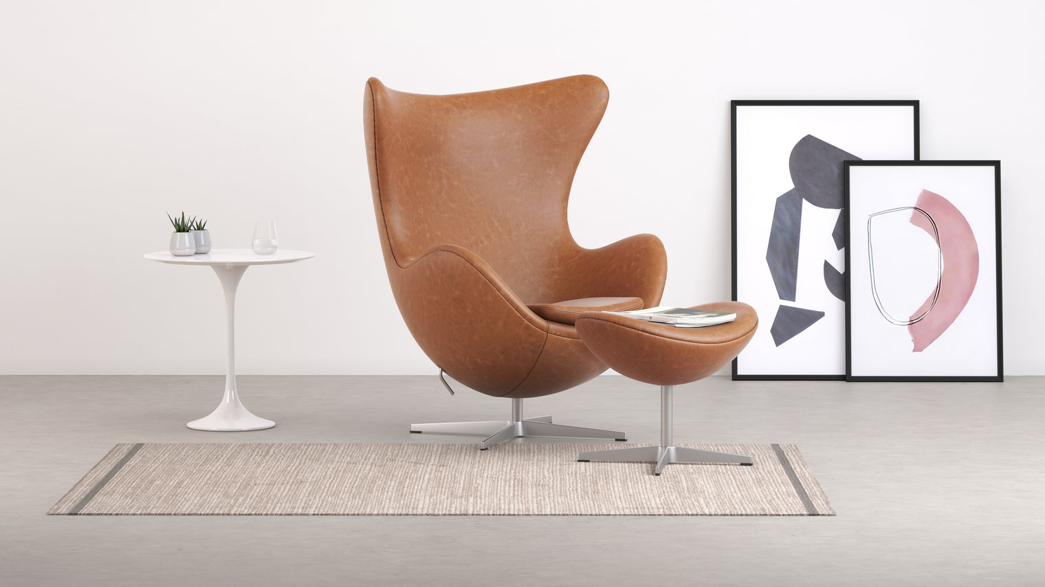 Arne - Arne Chair, Chestnut Vegan Leather
