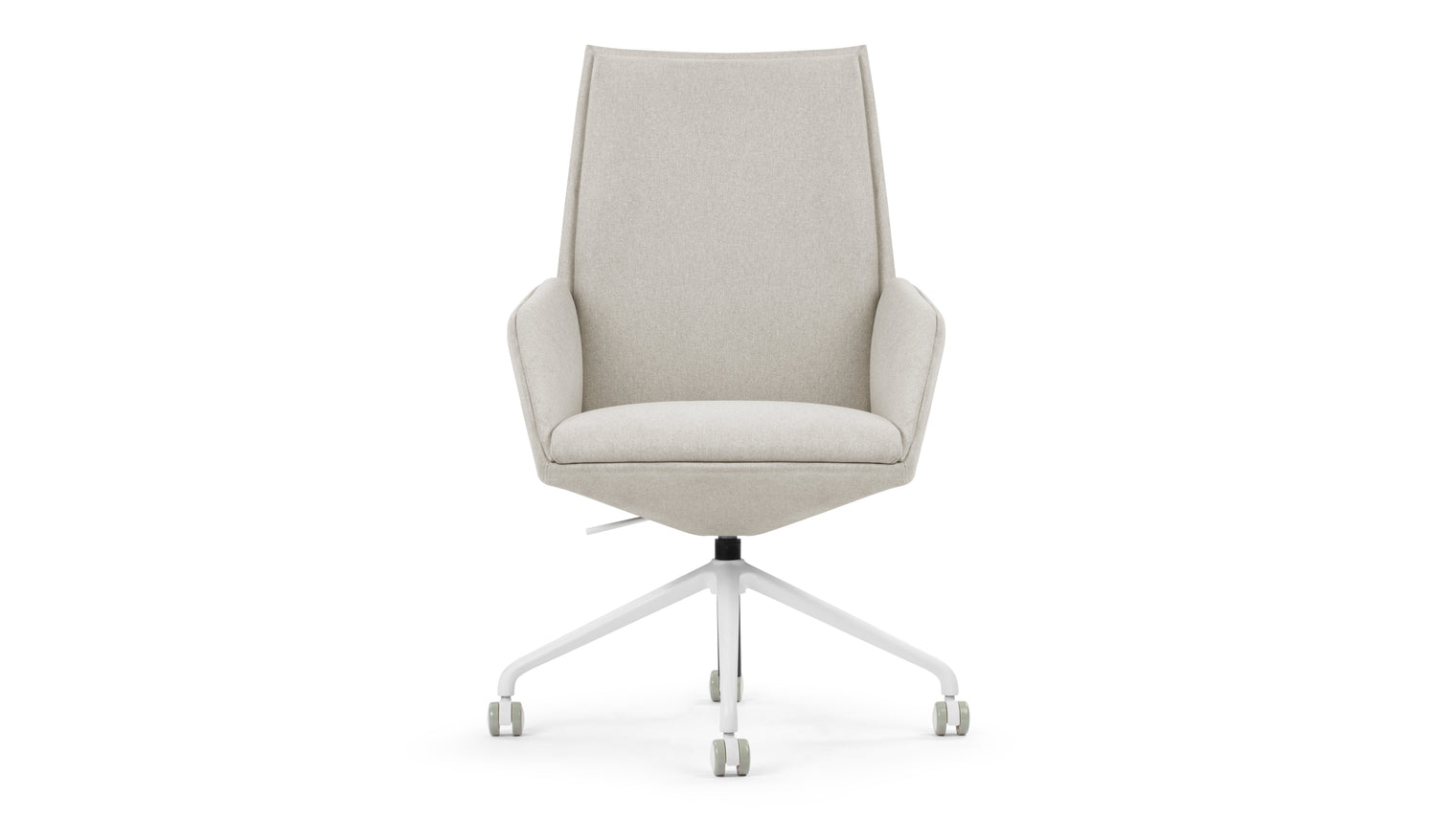 Mies - Mies Desk Chair, Light Gray Brushed Weave