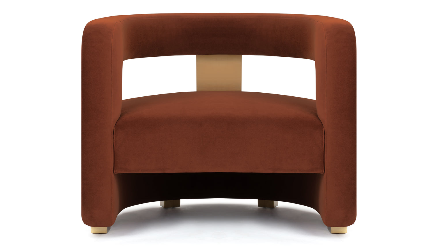 Nola - Nola Lounge Chair, Russet Plush Velvet