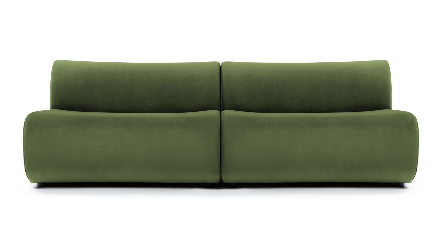 Leo - Leo Two Seater Sofa, Lichen Plush Velvet