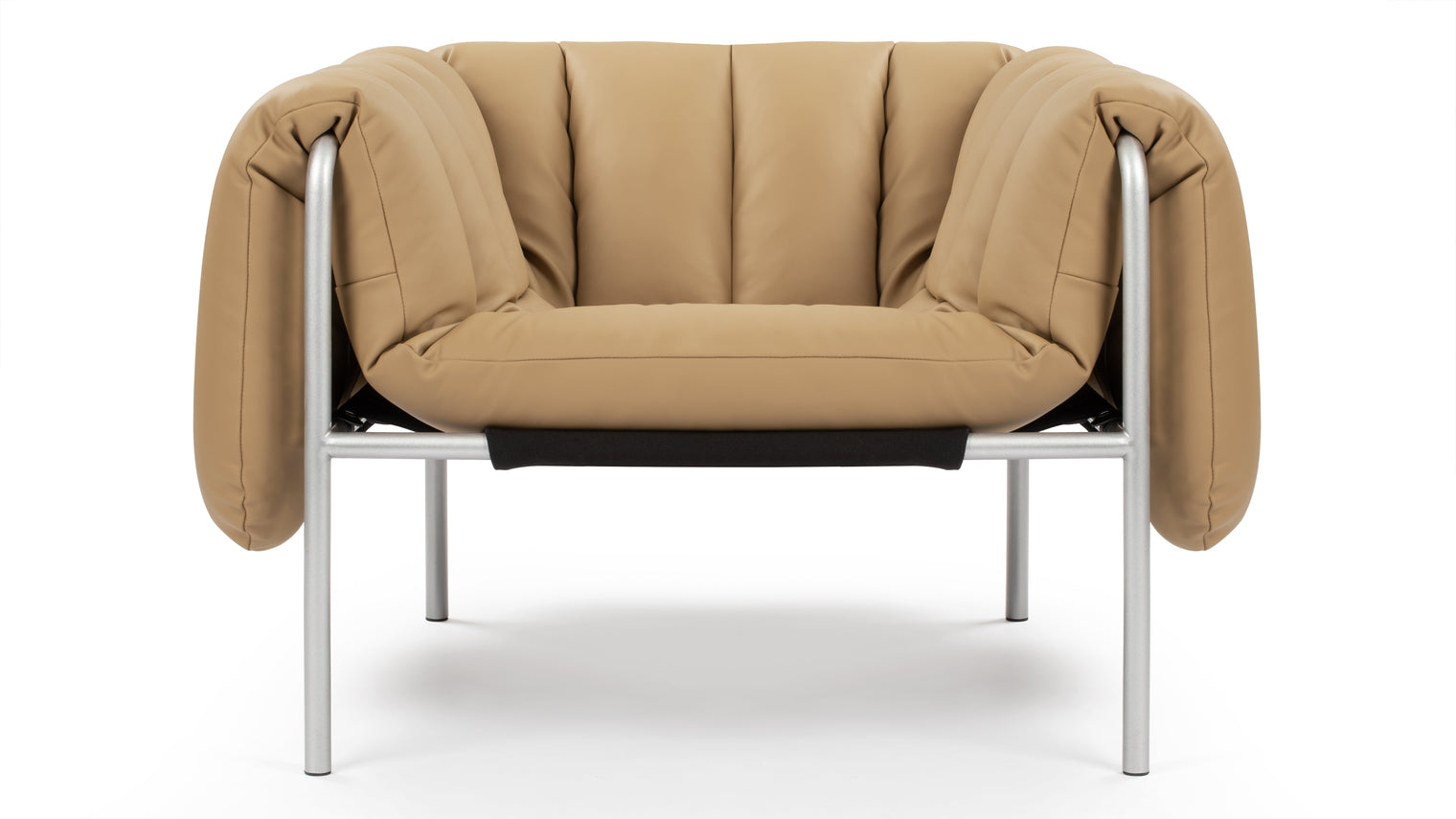 Puffy - Puffy Lounge Chair, Tuscan Tan Vegan Leather