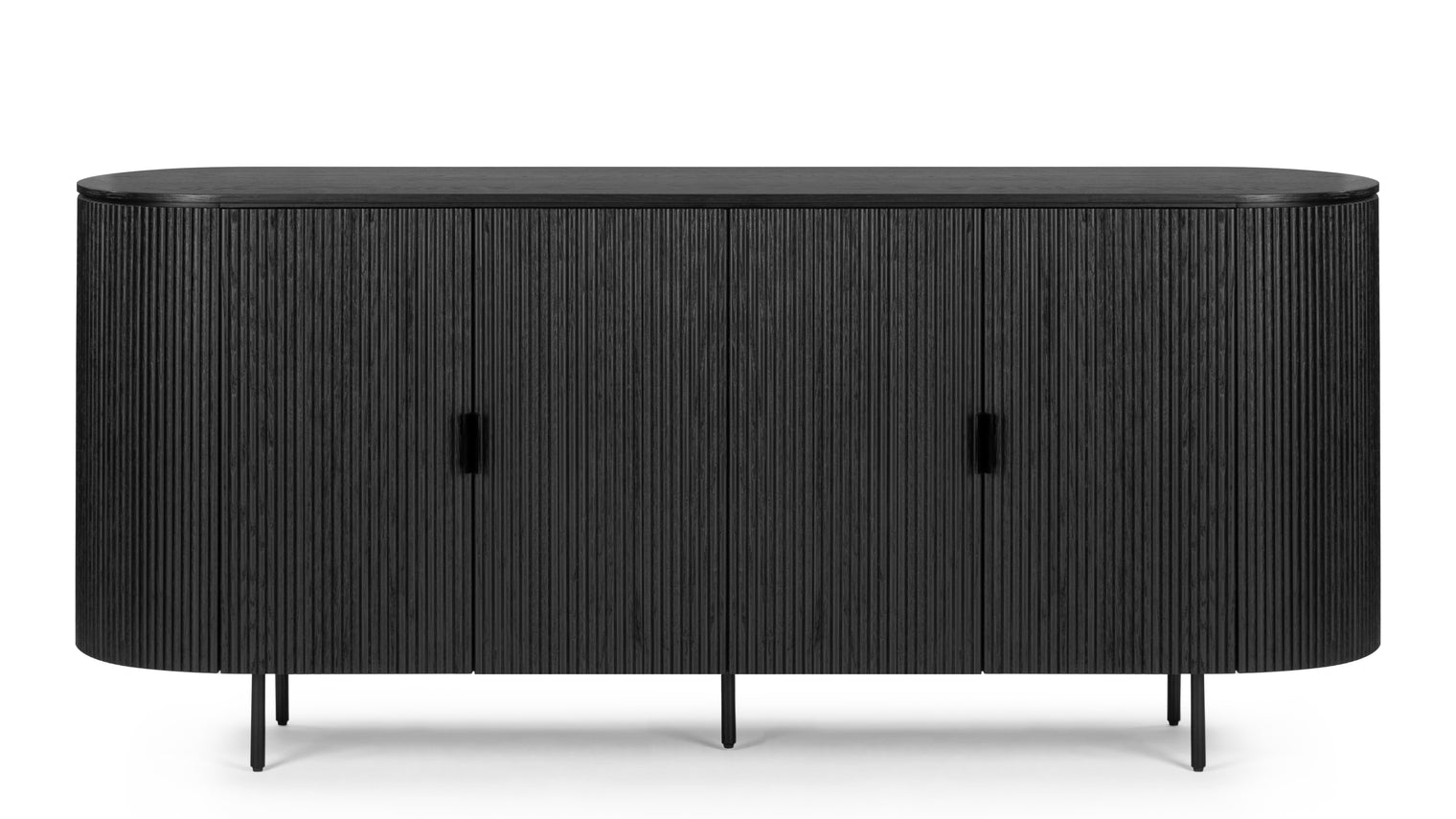 Emery - Emery Fluted Sideboard, Black, 71in