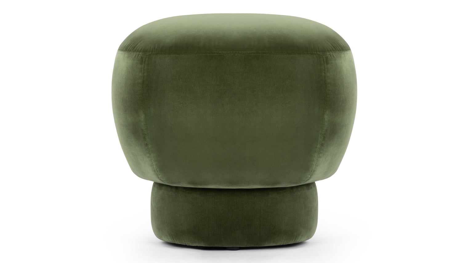 Sculptural Comfort | A statement shape in a fresh, inviting velvet, the Nino Ottoman is perfect for lounging or sitting. Its sculptural design adds a unique touch to any room.
