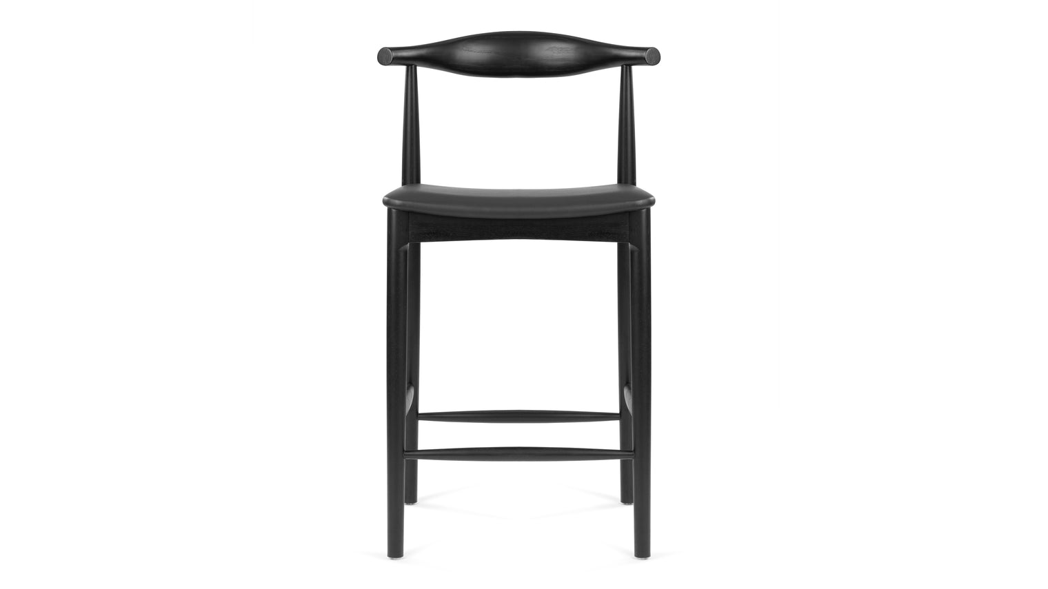 Elbow - Elbow Counter Stool, Black, Wide Version